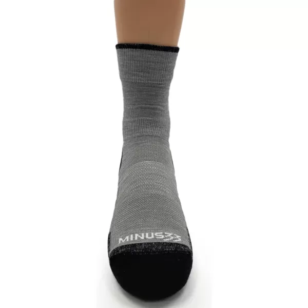 USA Made  Crew Socks  Hiking Socks  Merino Wool  Mountain HeritageS35 Micro  Cushion Ash Gray