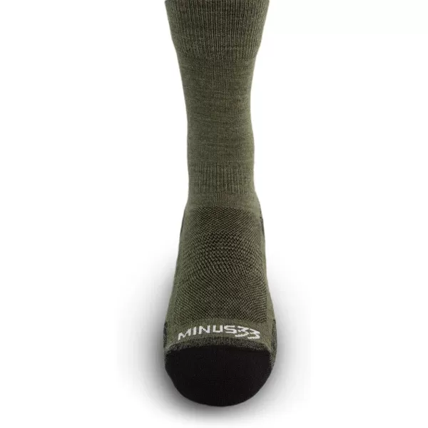 USA Made  Crew Socks  Hiking Socks  Merino Wool  Mountain HeritageS35 Micro  Cushion Olive Drab