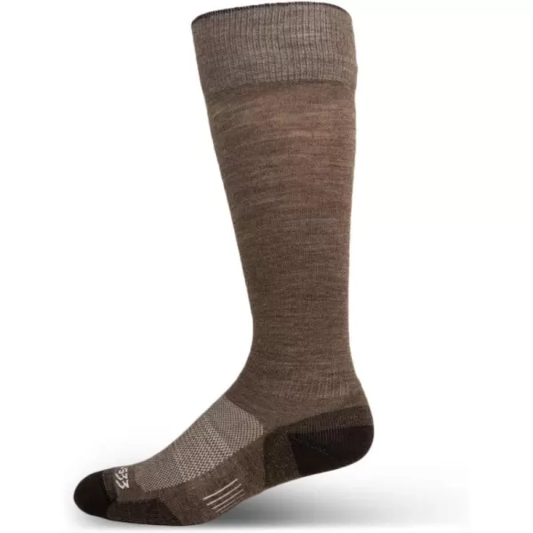 USA Made  Ski and Snowboard Socks  Over the Calf Socks  Merino Wool  Mountain HeritageS39 Micro  Cushion Coffee