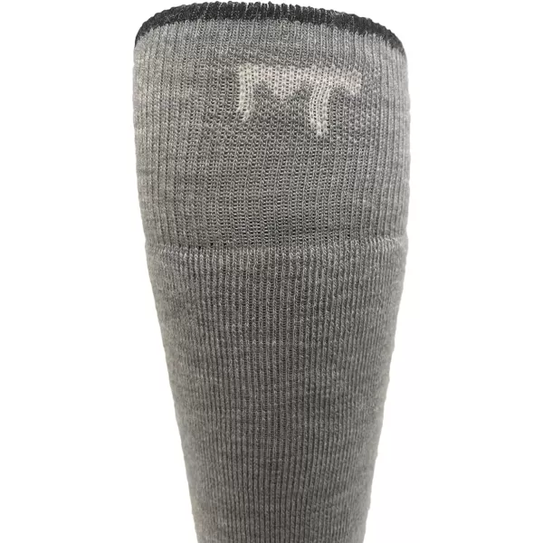 USA Made  Ski and Snowboard Socks  Over the Calf Socks  Merino Wool  Mountain HeritageS59 Lightweight Ash Gray