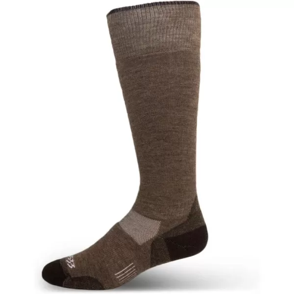 USA Made  Ski and Snowboard Socks  Over the Calf Socks  Merino Wool  Mountain HeritageS59 Lightweight Coffee