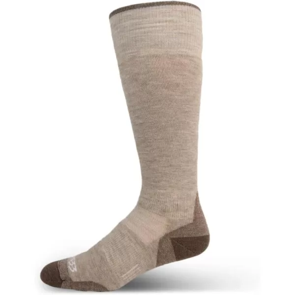 USA Made  Ski and Snowboard Socks  Over the Calf Socks  Merino Wool  Mountain HeritageS59 Lightweight Oatmeal