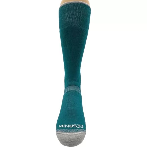 USA Made  Ski and Snowboard Socks  Over the Calf Socks  Merino Wool  Mountain HeritageS59 Lightweight Teal Green