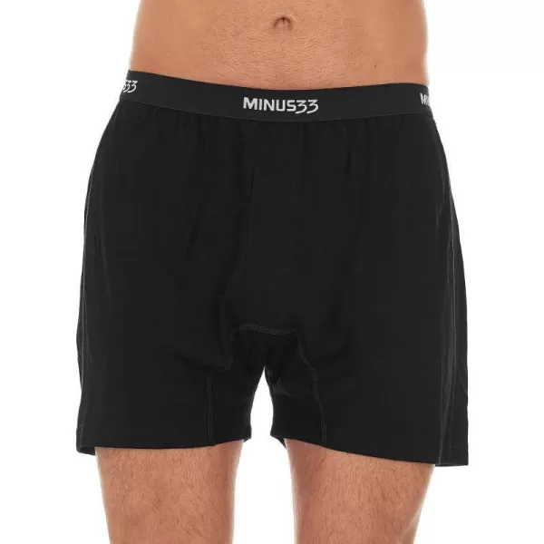 Mens Micro Weight Woolverino Boxer Shorts 84 Merino Wool 12 Nylon 4 SpandexBlack