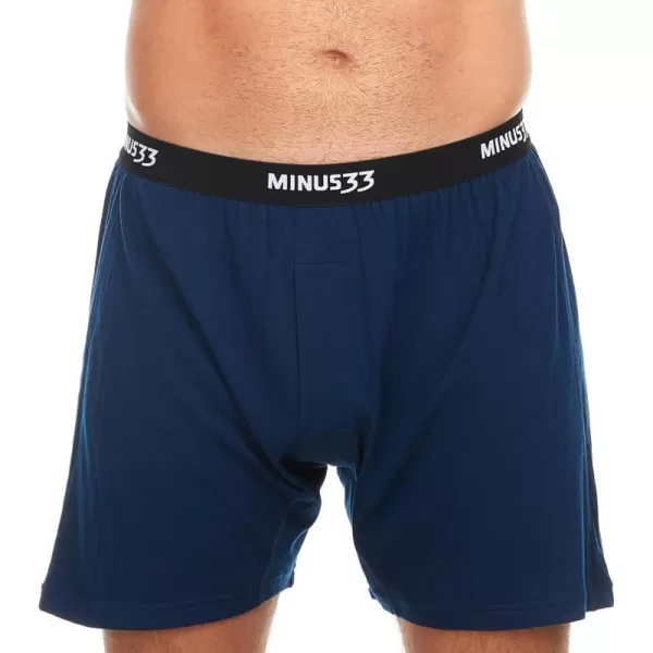 Mens Micro Weight Woolverino Boxer Shorts 84 Merino Wool 12 Nylon 4 SpandexNavy Blue