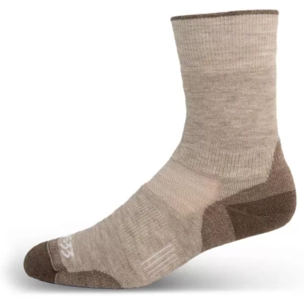 Minus33 Merino Wool Clothing Mountain Heritage All Season Lightweight Crew Socks Made in USA New HampshireOatmeal