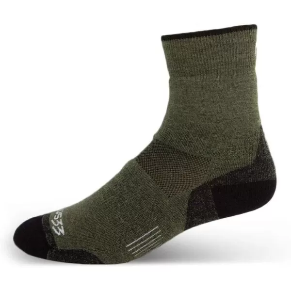 Minus33 Merino Wool Clothing Mountain Heritage All Season Lightweight Crew Socks Made in USA New HampshireOlive Drab