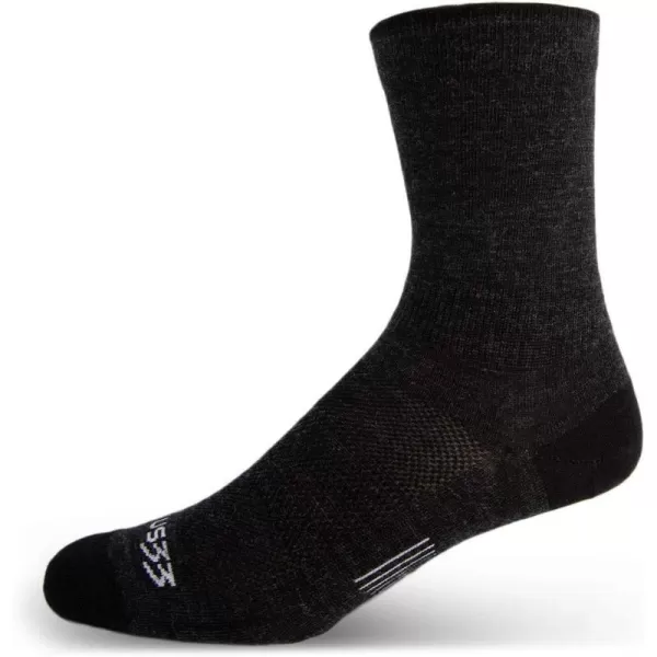 Minus33 Merino Wool Clothing Mountain Heritage Crew Liner Socks Made in USA New HampshireBlack