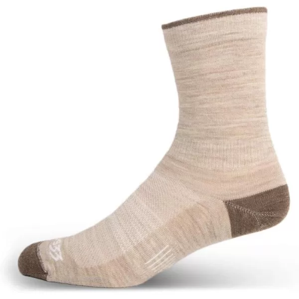 Minus33 Merino Wool Clothing Mountain Heritage Crew Liner Socks Made in USA New HampshireOatmeal