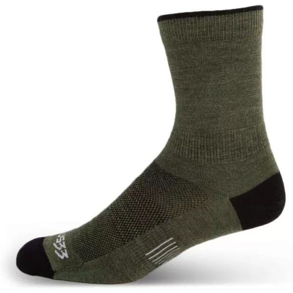 Minus33 Merino Wool Clothing Mountain Heritage Crew Liner Socks Made in USA New HampshireOlive Drab