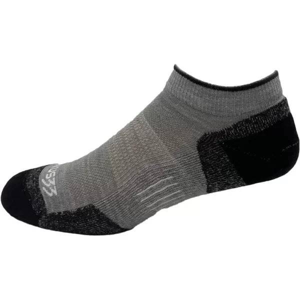 Minus33 Merino Wool Clothing Mountain Heritage Full Cushion No Show Socks Made in USA New HampshireAsh Gray