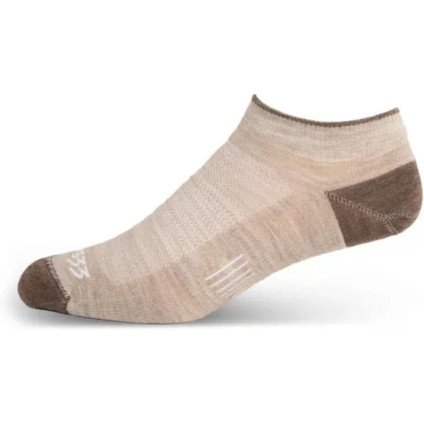 Minus33 Merino Wool Clothing Mountain Heritage No Show Liner Socks Made in USA New HampshireOatmeal