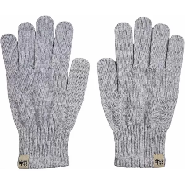 Minus33 Merino Wool Glove Liner  Warm Base Layer  Ski Liner Glove  3 Season Wear  Multiple Colors and SizesAsh Gray