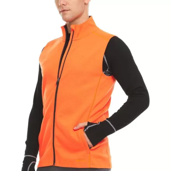 Minus33 Merino Wool Mens Expedition Vest  Wilderness Expedition  No Itch Renewable FabricBlaze Orange