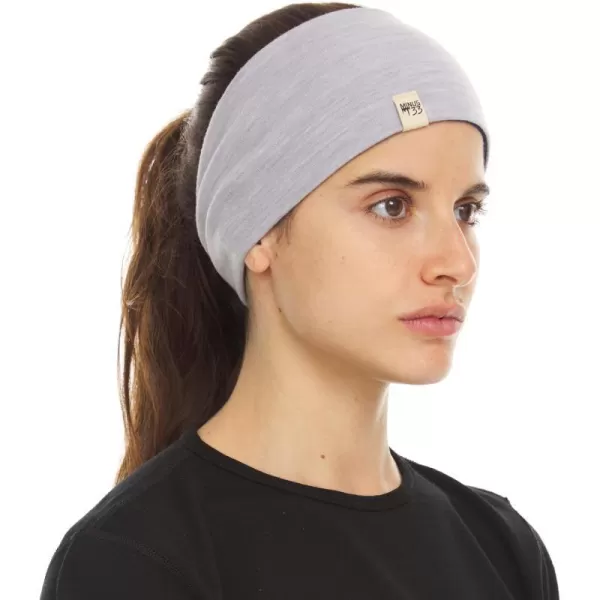 Minus33 Merino Wool Reversible HeadbandAsh GrayNavy Blue