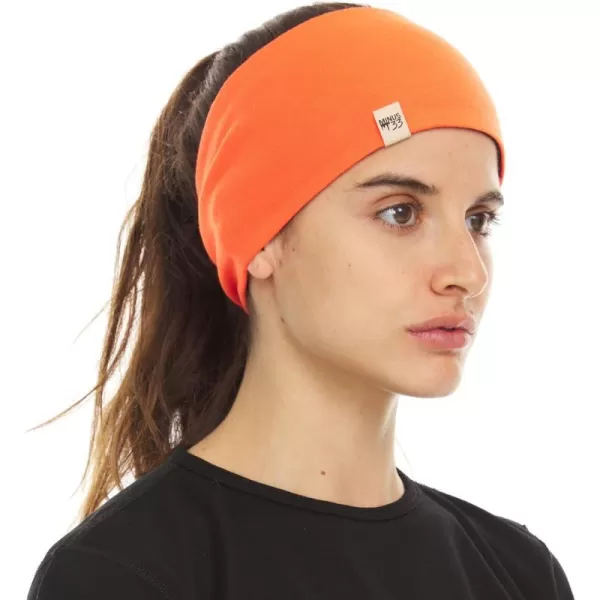 Minus33 Merino Wool Reversible HeadbandBlaze OrangeBlack