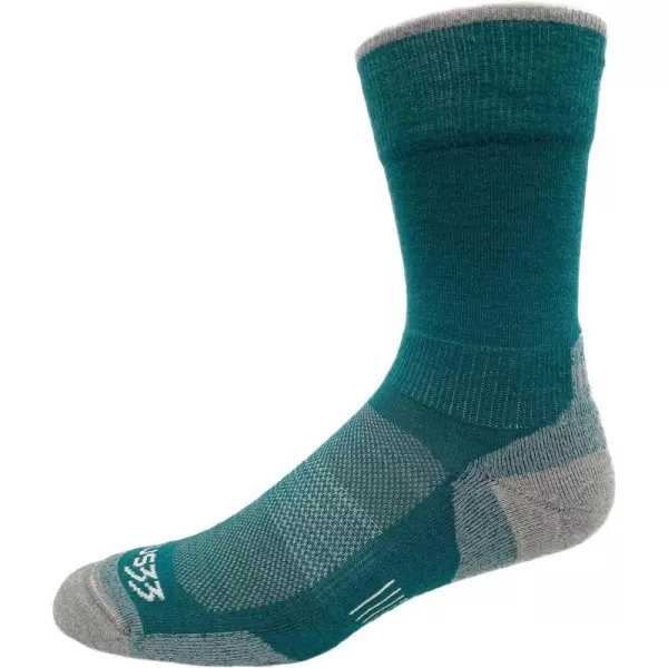 USA Made  Crew Socks  Hiking Socks  Merino Wool  Mountain HeritageS35 Micro  Cushion Teal Green