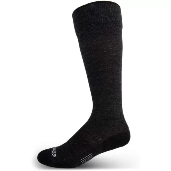 USA Made  Ski and Snowboard Socks  Over the Calf Socks  Merino Wool  Mountain HeritageS39 Micro  Cushion Black