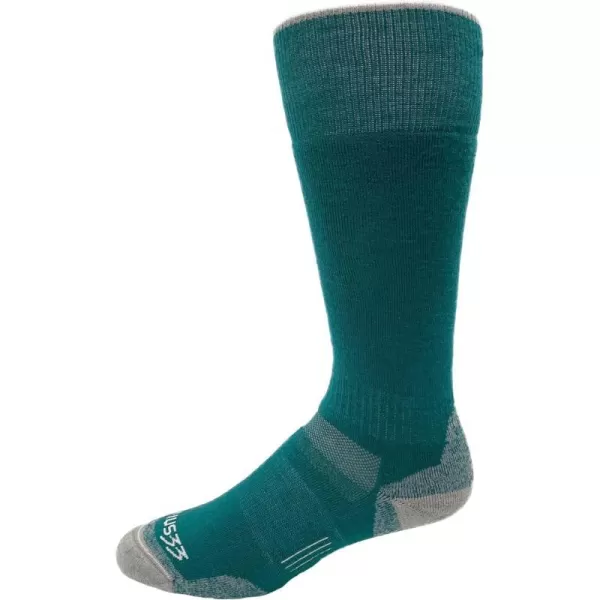 USA Made  Ski and Snowboard Socks  Over the Calf Socks  Merino Wool  Mountain HeritageS59 Lightweight Teal Green