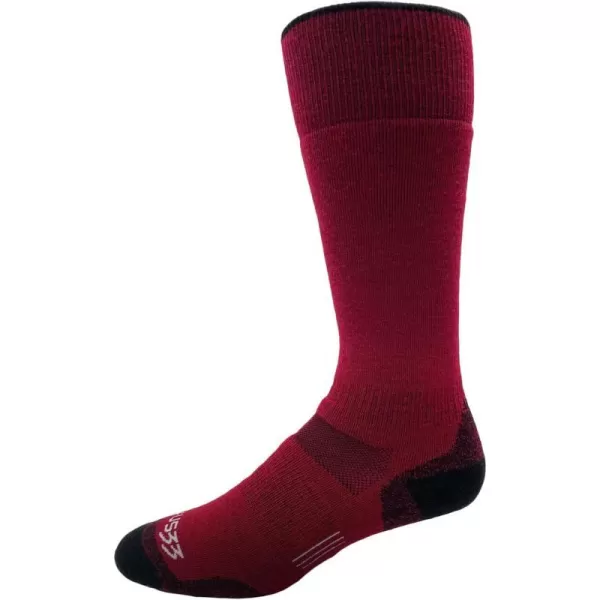 USA Made  Ski and Snowboard Socks  Over the Calf Socks  Merino Wool  Mountain HeritageS59 Lightweight True Red