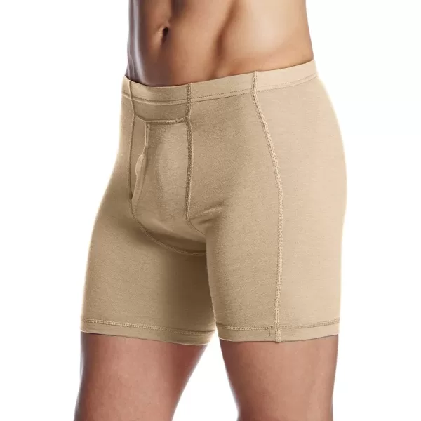 100 Merino Wool Mens Lightweight Boxer BriefDesert Sand