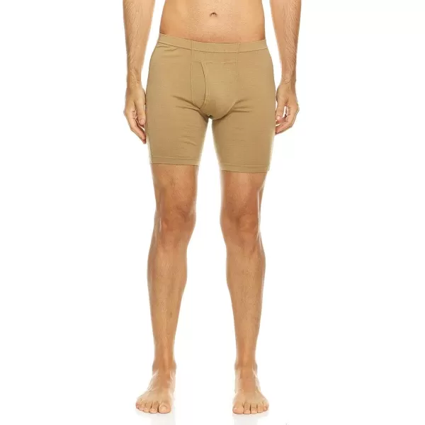 100 Merino Wool Mens Lightweight Boxer BriefDesert Sand