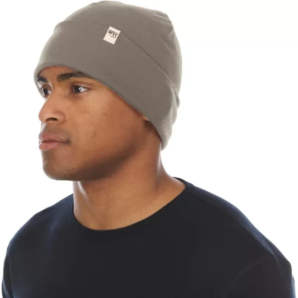 100 Merino Wool Ridge Cuff Beanie  Unisex Warm Winter HatTan 499