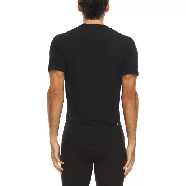 Merino Wool Woolverino Mens Micro VNeck TShirt Moisture WickingBlack