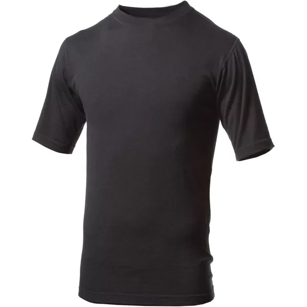 Minus33 Merino Wool 704 Sentinel Mens Midweight Short Sleeve Crew  No Itch Renewable FabricBlack