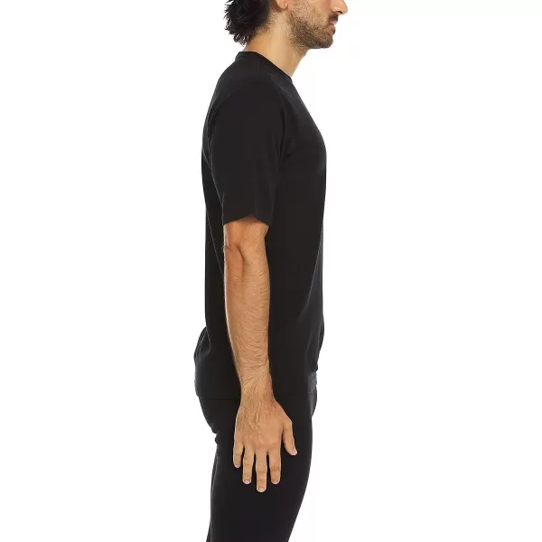 Minus33 Merino Wool 704 Sentinel Mens Midweight Short Sleeve Crew  No Itch Renewable FabricBlack