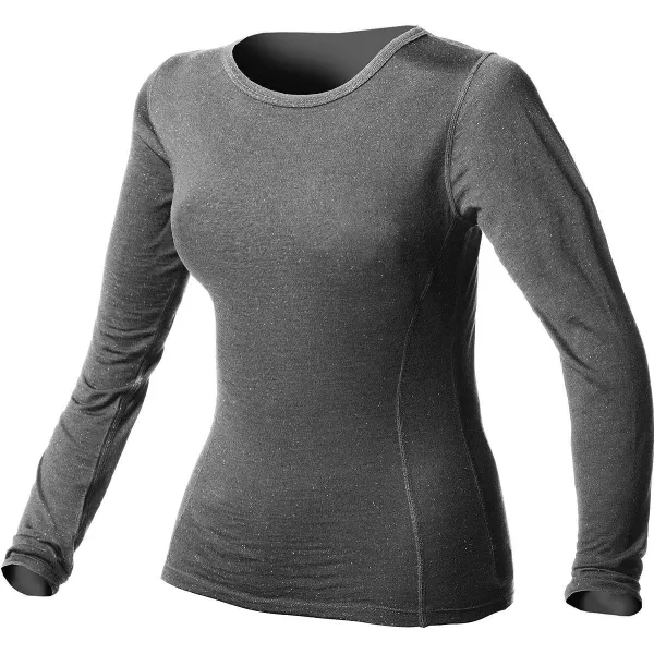 Minus33 Merino Wool 802 Moriah Womens Lightweight Crew  No Itch Renewable FabricCharcoal Grey