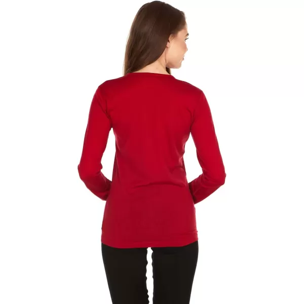 Minus33 Merino Wool 802 Moriah Womens Lightweight Crew  No Itch Renewable FabricTrue Red