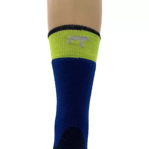 USA Made  Boot Socks  Hunting Socks  Merino Wool  Mountain HeritageS56 Lightweight Blue High Vis