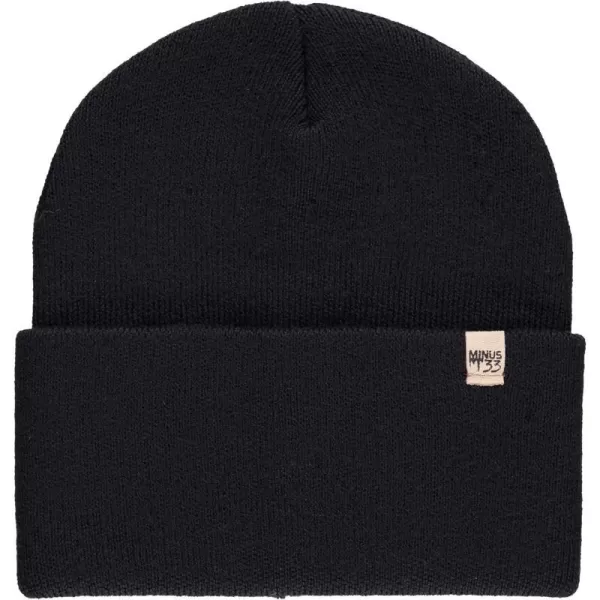 100 Merino Wool Midweight Everyday Knit Cuff Beanie  Warm Winter HatBlack