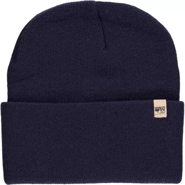 100 Merino Wool Midweight Everyday Knit Cuff Beanie  Warm Winter HatNavy Blue