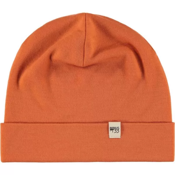 100 Merino Wool Ridge Cuff Beanie  Unisex Warm Winter HatBurnt Orange