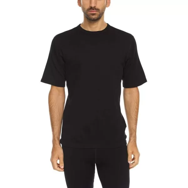 Minus33 Merino Wool 704 Sentinel Mens Midweight Short Sleeve Crew  No Itch Renewable FabricBlack