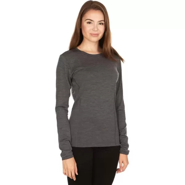 Minus33 Merino Wool 802 Moriah Womens Lightweight Crew  No Itch Renewable FabricCharcoal Grey