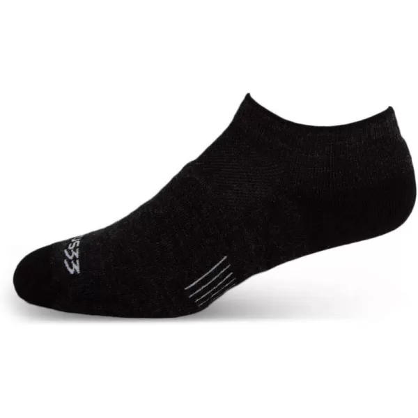 Minus33 Merino Wool Clothing Mountain Heritage All Season Lightweight No Show Socks Made in USA New HampshireBlack