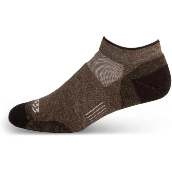 Minus33 Merino Wool Clothing Mountain Heritage All Season Lightweight No Show Socks Made in USA New HampshireCoffee