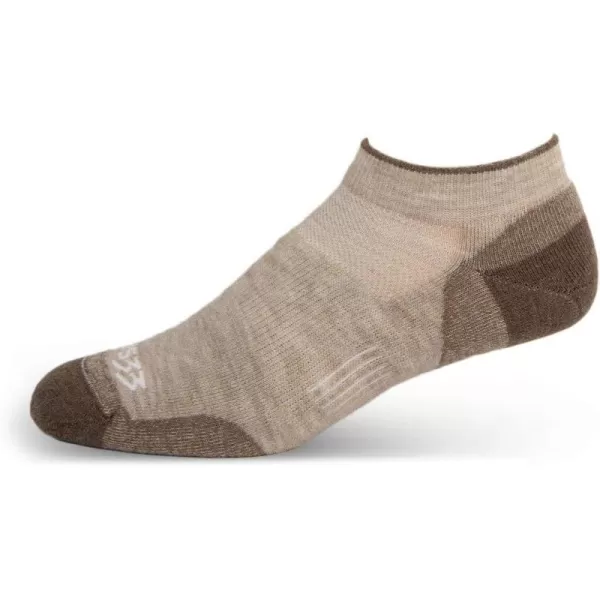 Minus33 Merino Wool Clothing Mountain Heritage All Season Lightweight No Show Socks Made in USA New HampshireOatmeal