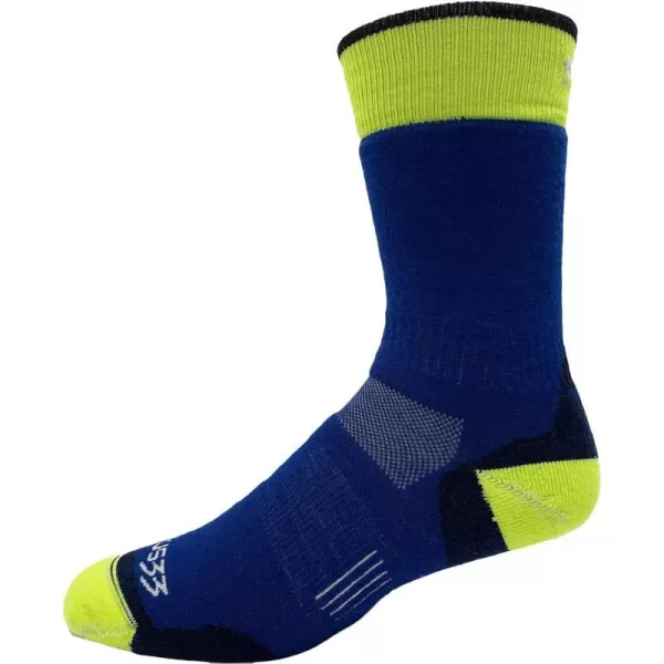 USA Made  Boot Socks  Hunting Socks  Merino Wool  Mountain HeritageS56 Lightweight Blue High Vis