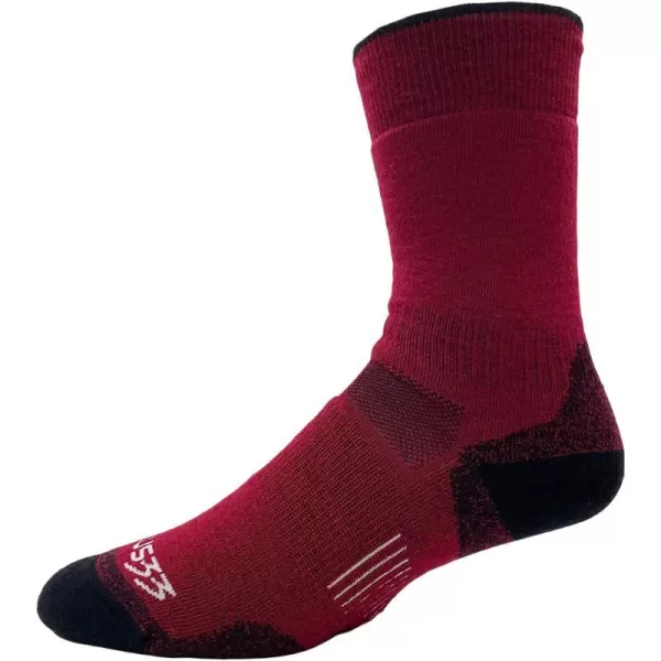 USA Made  Boot Socks  Hunting Socks  Merino Wool  Mountain HeritageS56 Lightweight True Red