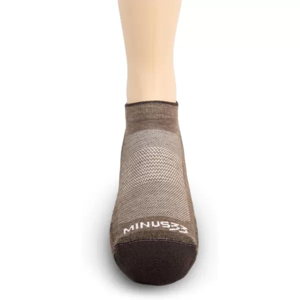 USA Made  No Show Socks  Running Socks  Merino Wool  Mountain HeritageS31 Micro  Cushion Coffee