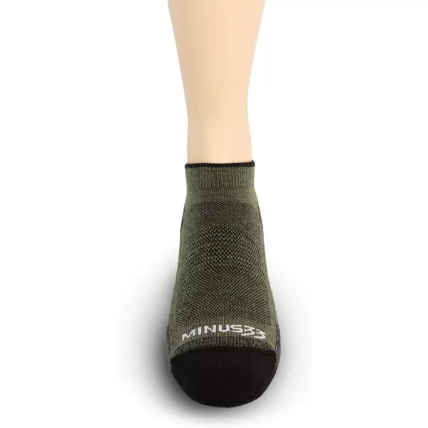 USA Made  No Show Socks  Running Socks  Merino Wool  Mountain HeritageS31 Micro  Cushion Olive Drab