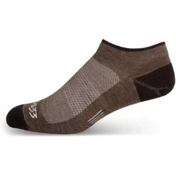 USA Made  No Show Socks  Running Socks  Merino Wool  Mountain HeritageS11 Micro Weight Coffee