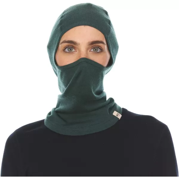 100 Merino Wool BalaclavaForest Green