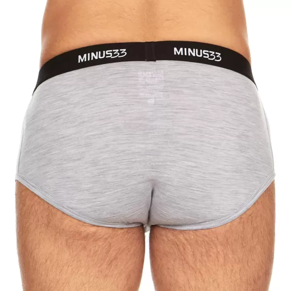 Mens Micro Weight Woolverino Briefs 84 Merino Wool 12 Nylon 4 SpandexAsh Gray