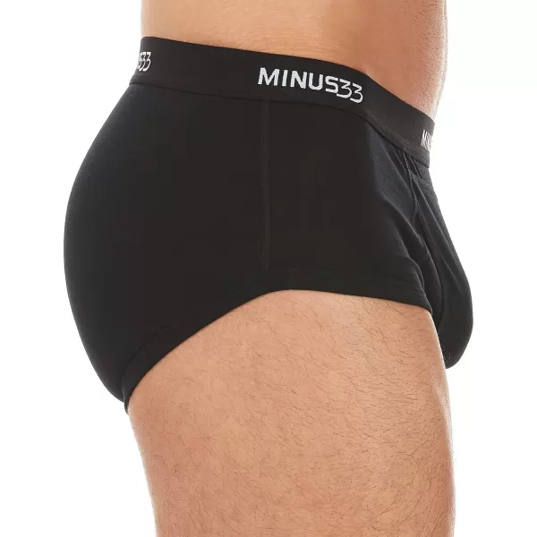 Mens Micro Weight Woolverino Briefs 84 Merino Wool 12 Nylon 4 SpandexBlack