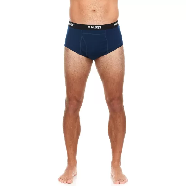 Mens Micro Weight Woolverino Briefs 84 Merino Wool 12 Nylon 4 SpandexNavy Blue